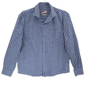 johnnie-O Blue and White Checkered Casual Button Down Shirt